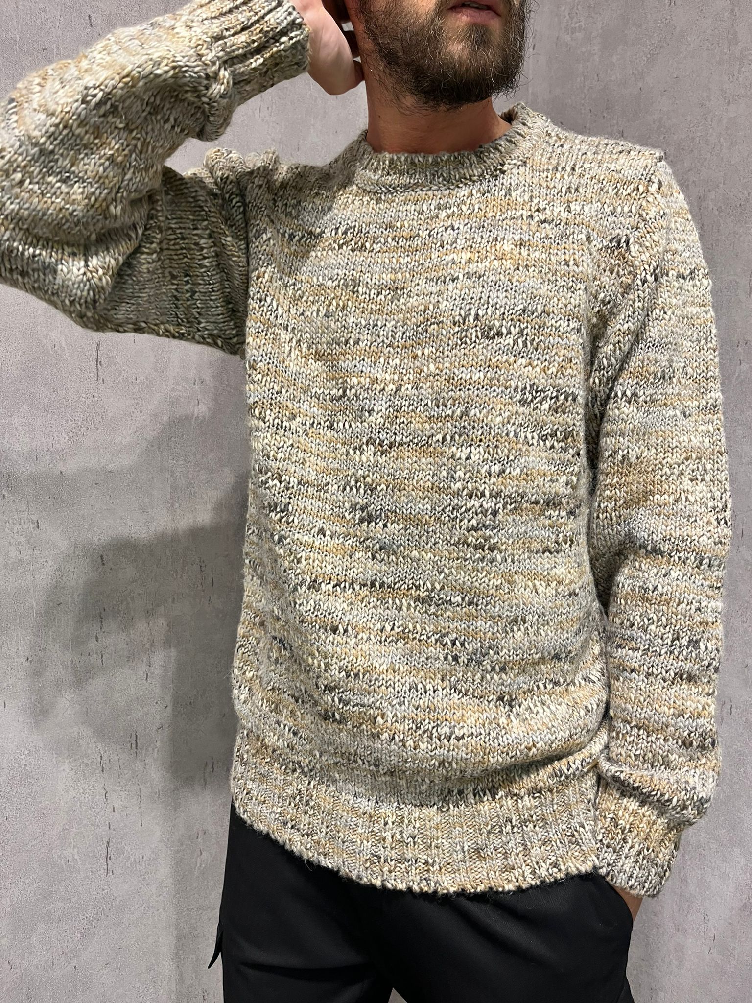 GIANNI LUPO - Maglia girocollo beige