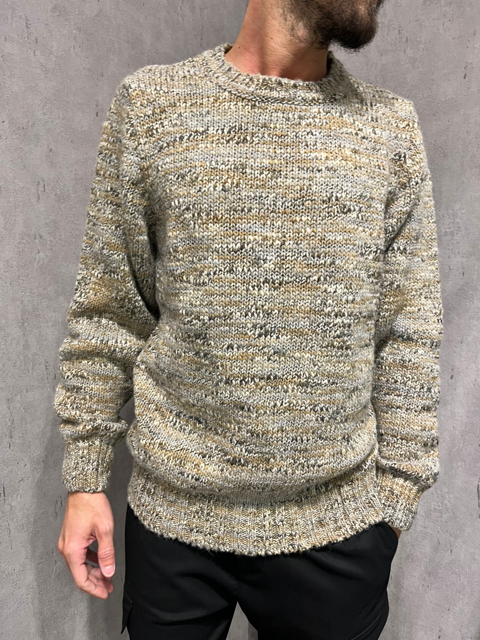 GIANNI LUPO - Maglia girocollo beige