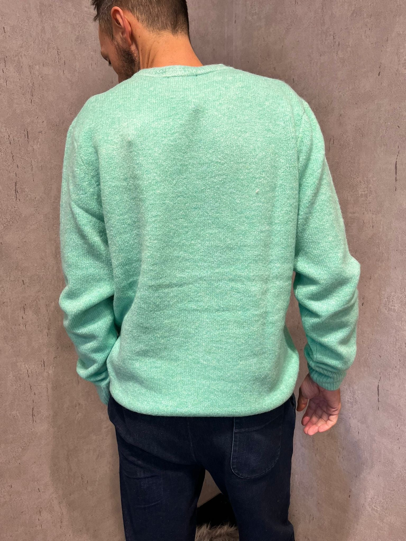 Maglia girocollo verde in sfumatura menta