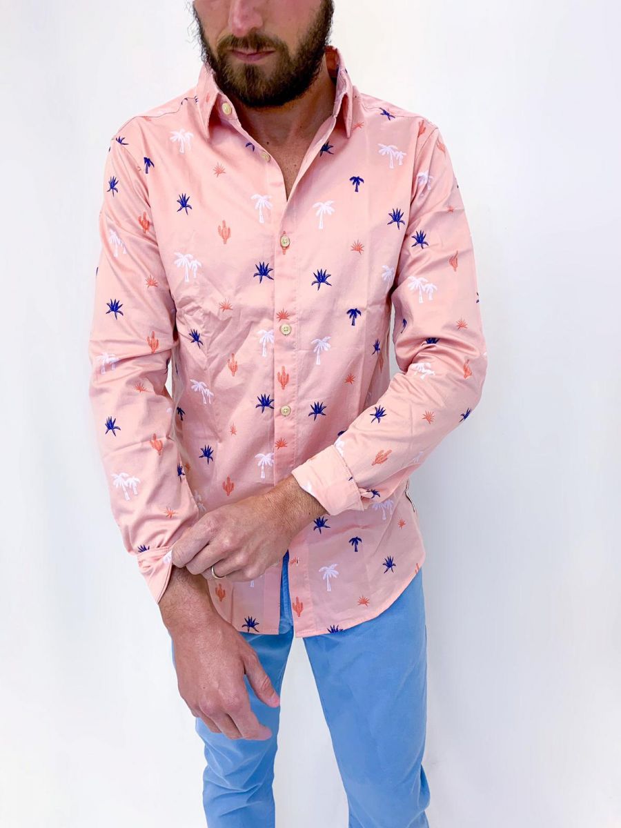 Camicia stampa rosa