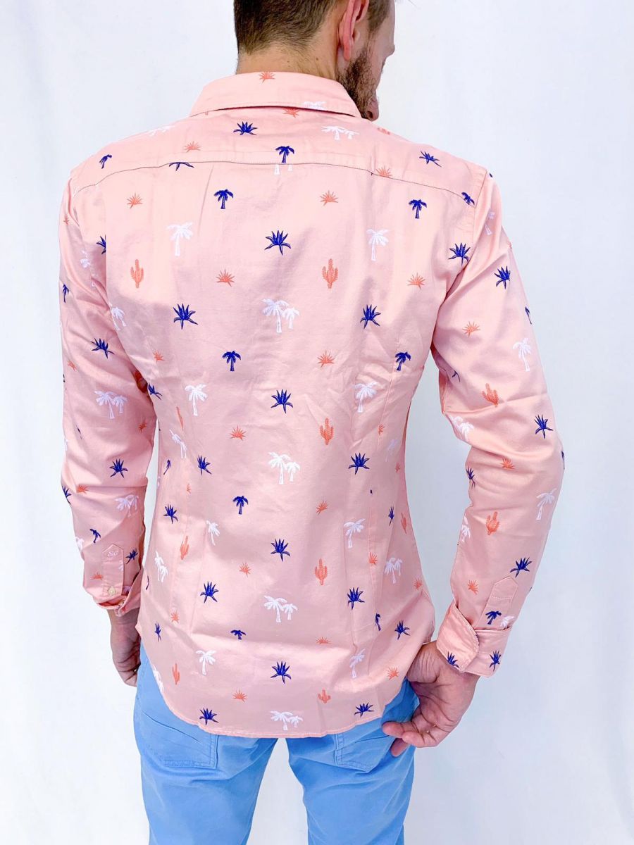 Camicia stampa rosa