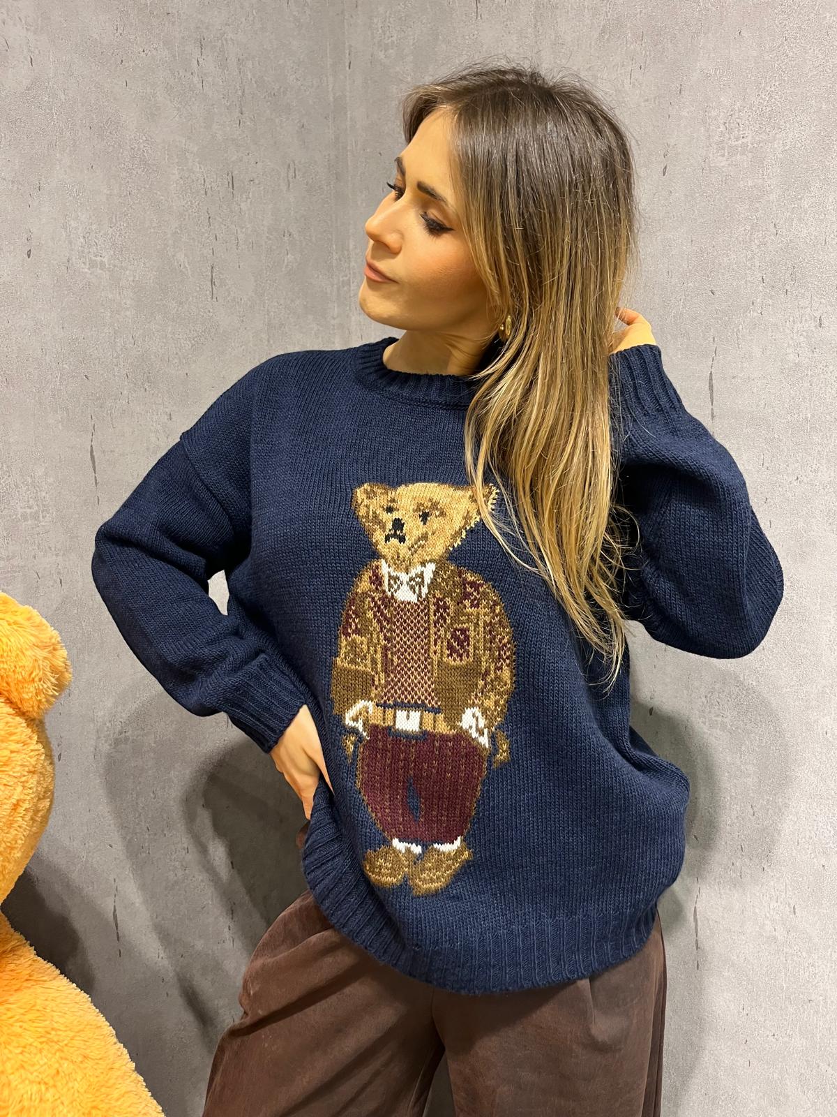 Maglia girocollo teddy bear