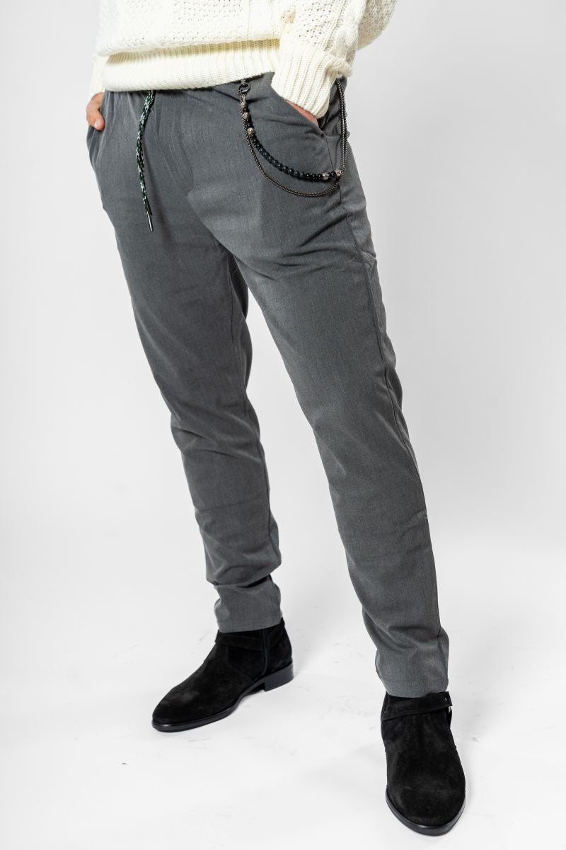 Pantalone carrot grigio