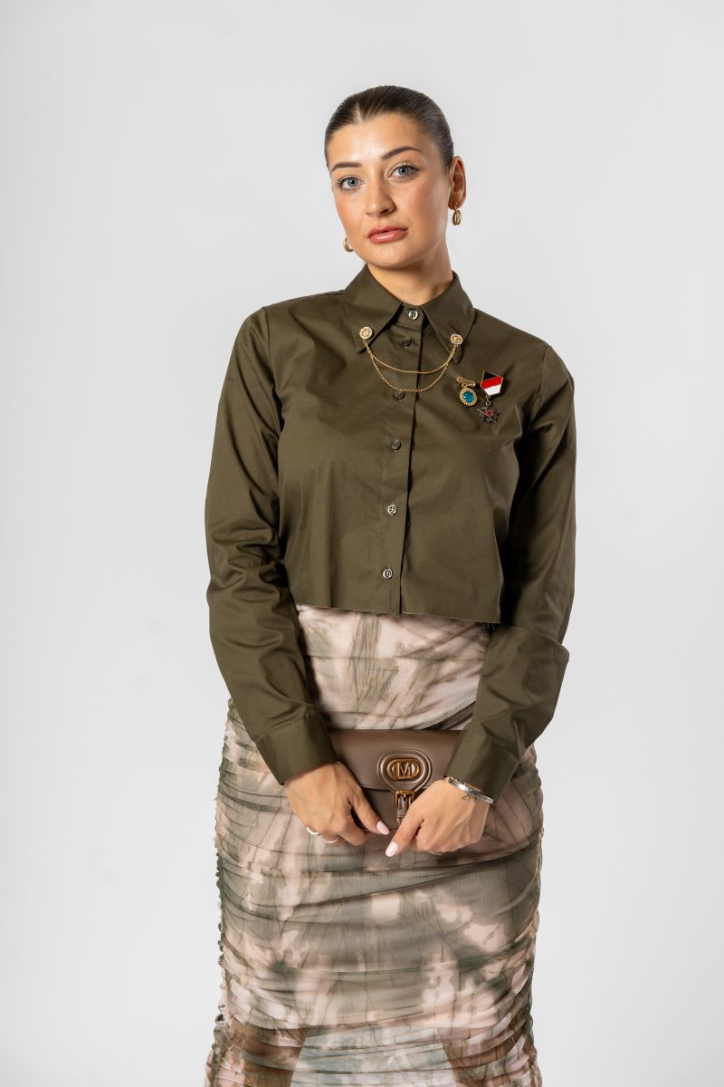 HAVEONE - Camicia spille militare