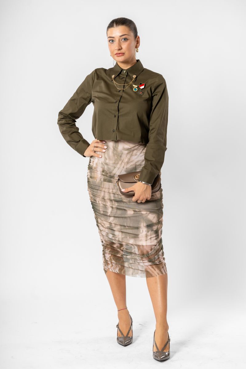 HAVEONE - Camicia spille militare