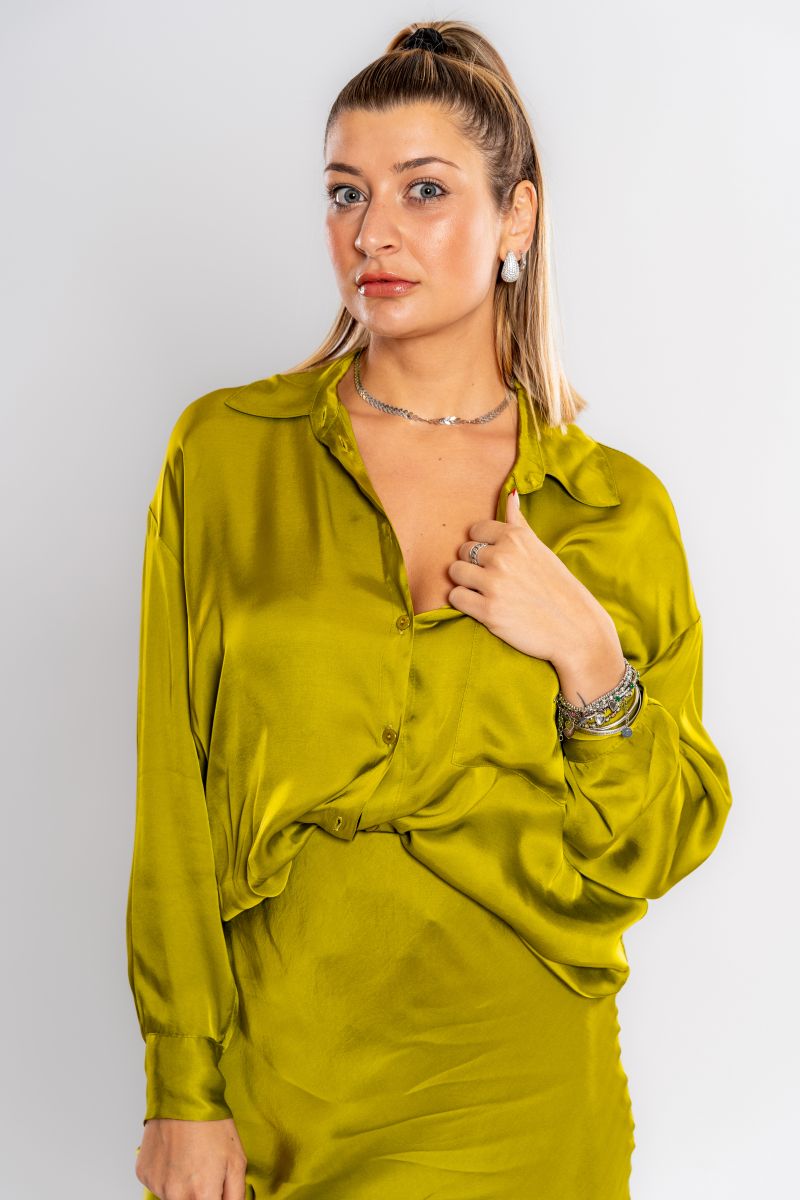 HAVEONE - Camicia verde acido