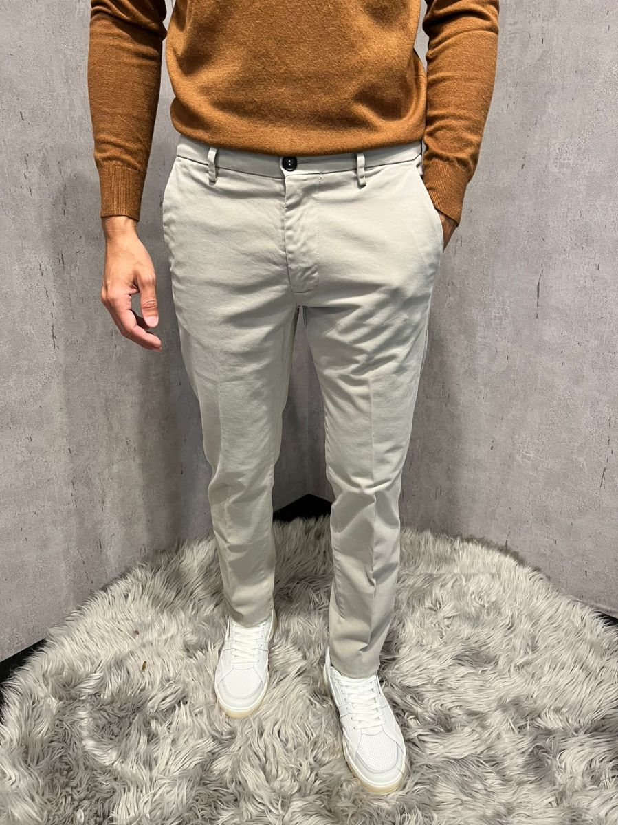 LIU JO - Pantalane chino slim dark greige