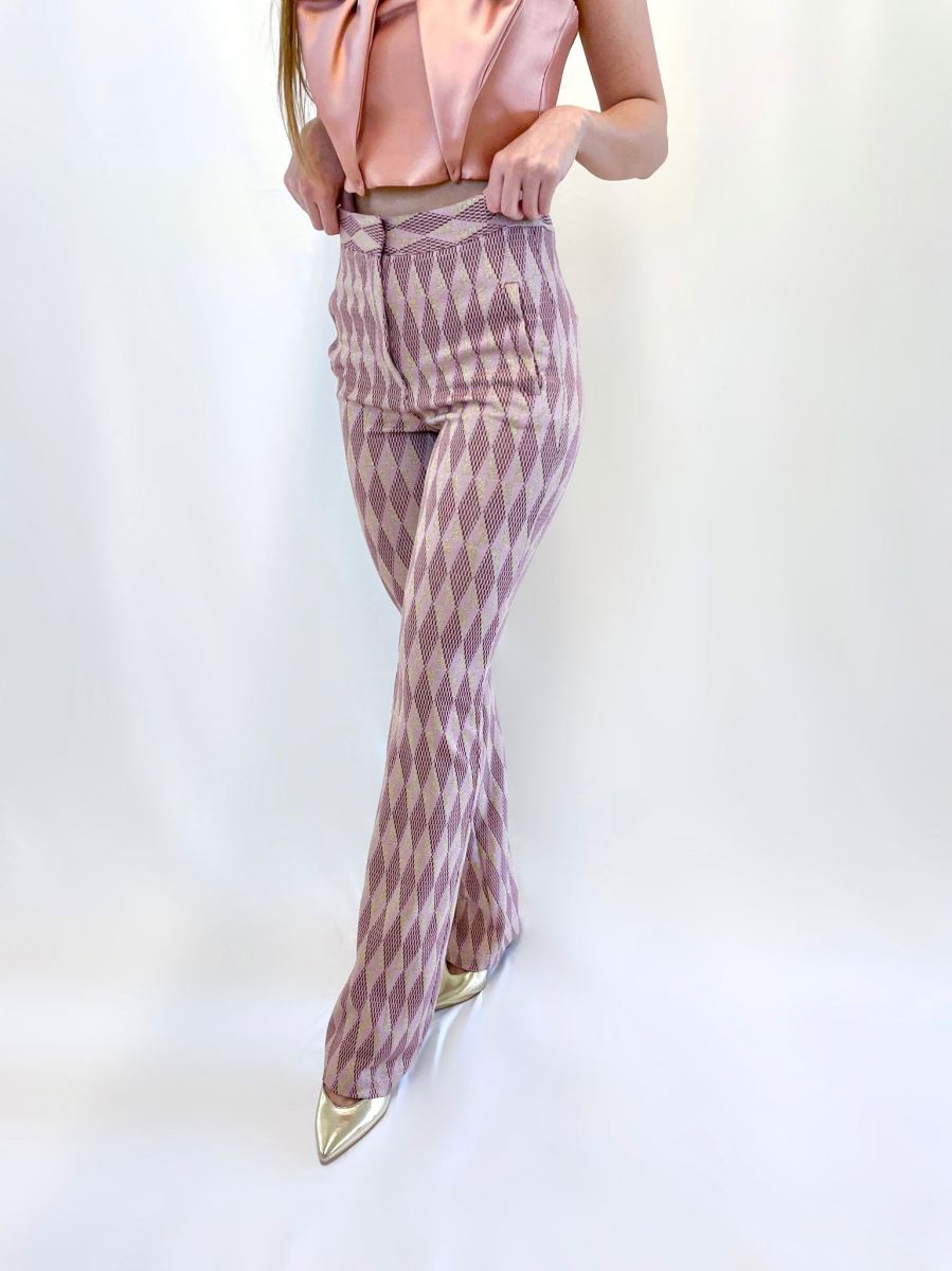 Pantalone flare fantasia