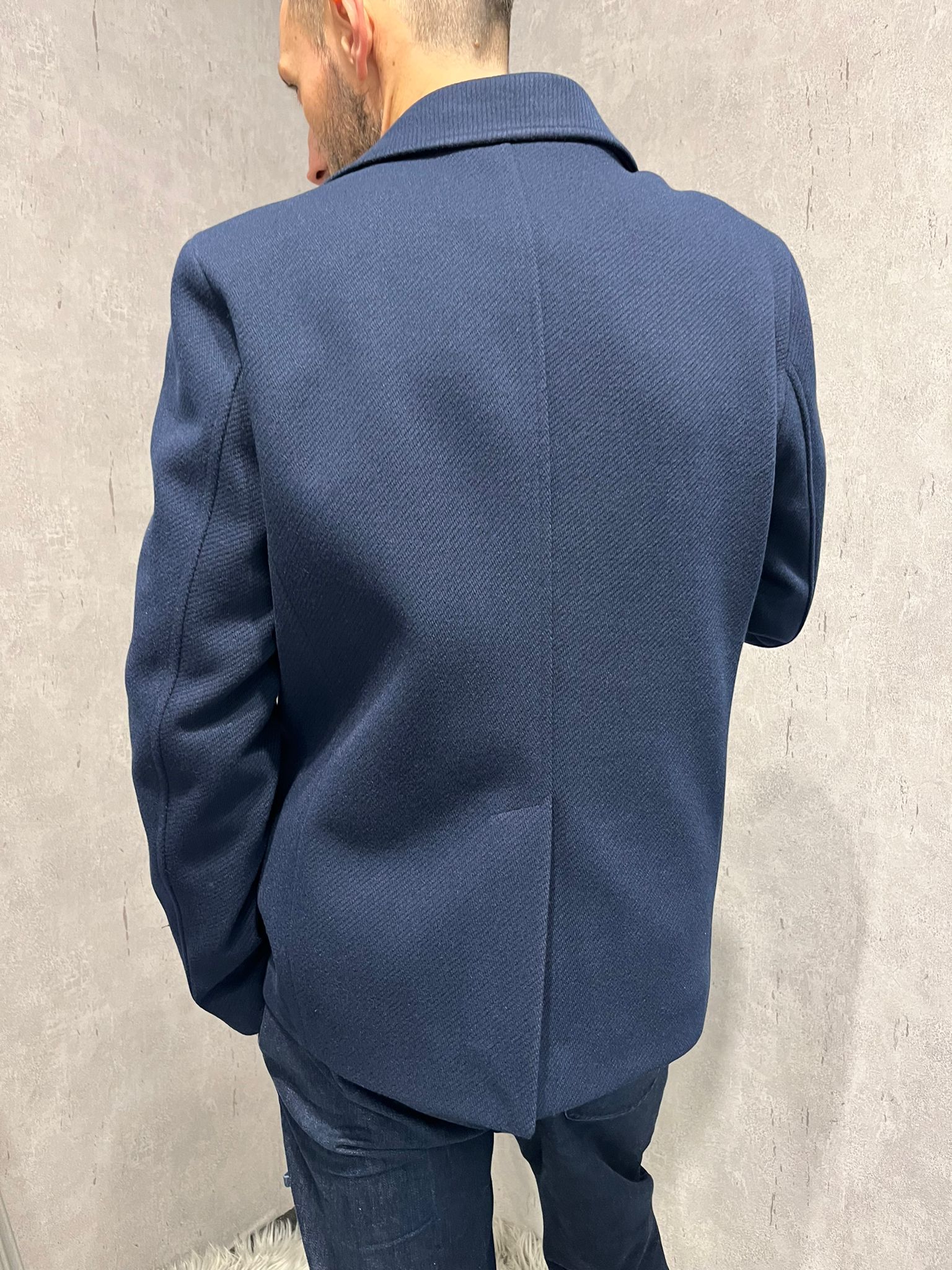 Cappotto peacoat blu navy doppiopetto